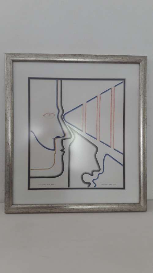 Abstract profile portrait by British artist Roy Owens