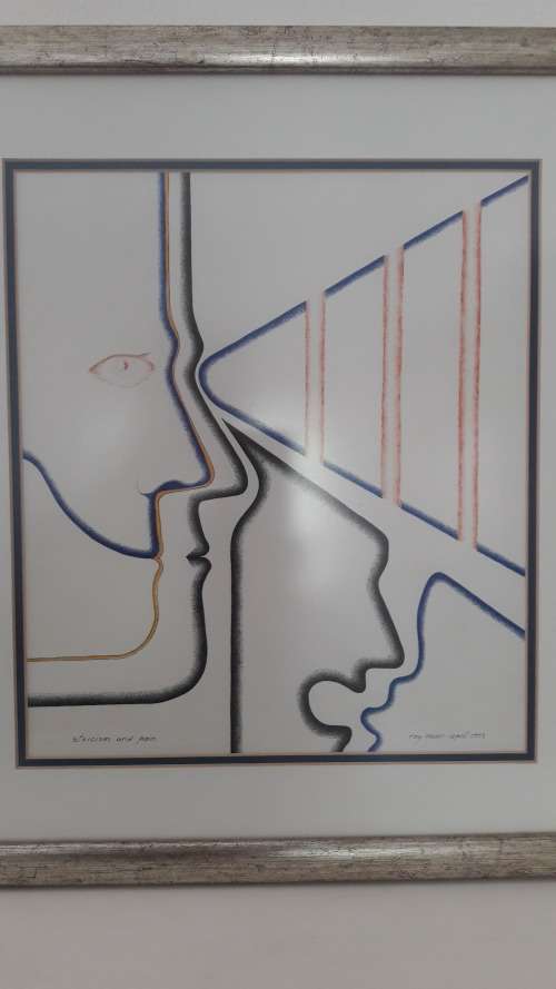 Abstract profile portrait by British artist Roy Owens