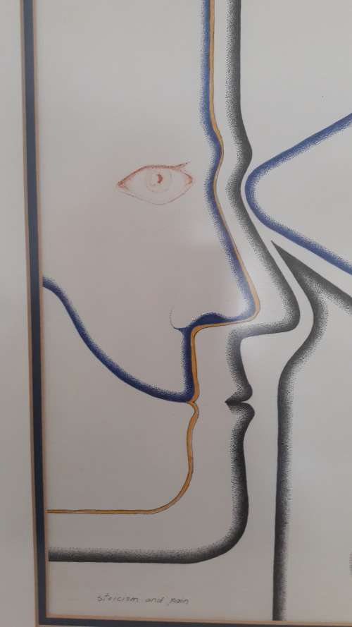 Abstract profile portrait by British artist Roy Owens