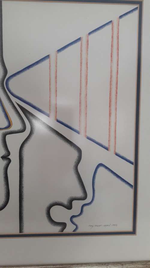 Abstract profile portrait by British artist Roy Owens