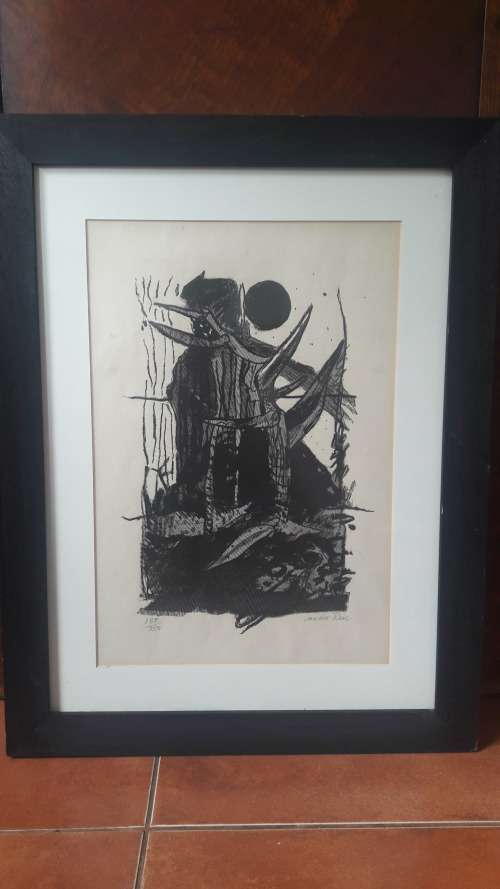 Gunther Van Der  Reis famous  German born South African artist signed lithograph