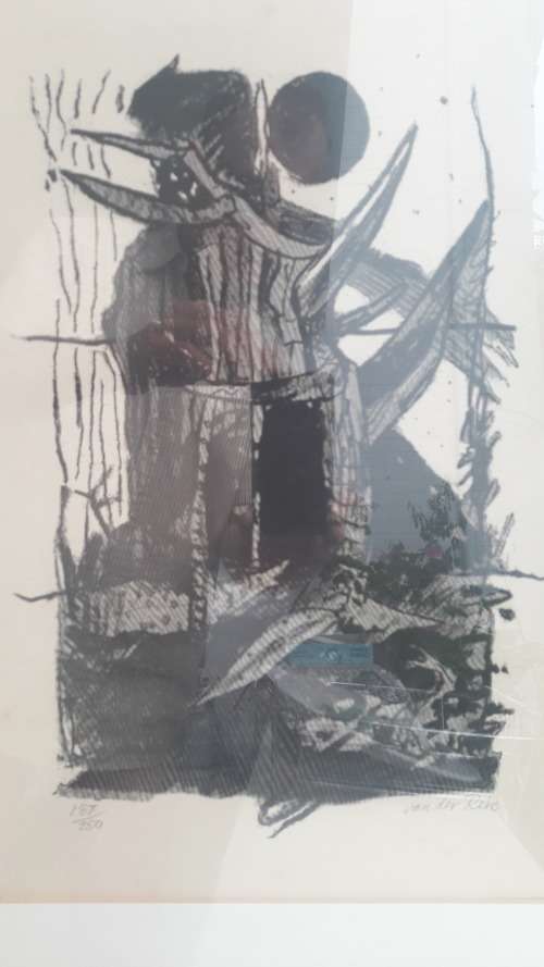 Gunther Van Der  Reis famous  German born South African artist signed lithograph