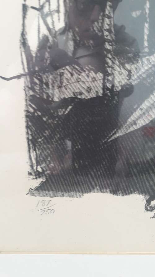 Gunther Van Der  Reis famous  German born South African artist signed lithograph