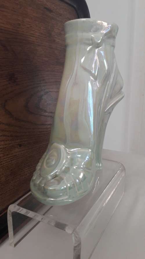 Rare and collectible British Modernist ceramic vase by Sunset Ceramics Cornwall UK 1970's