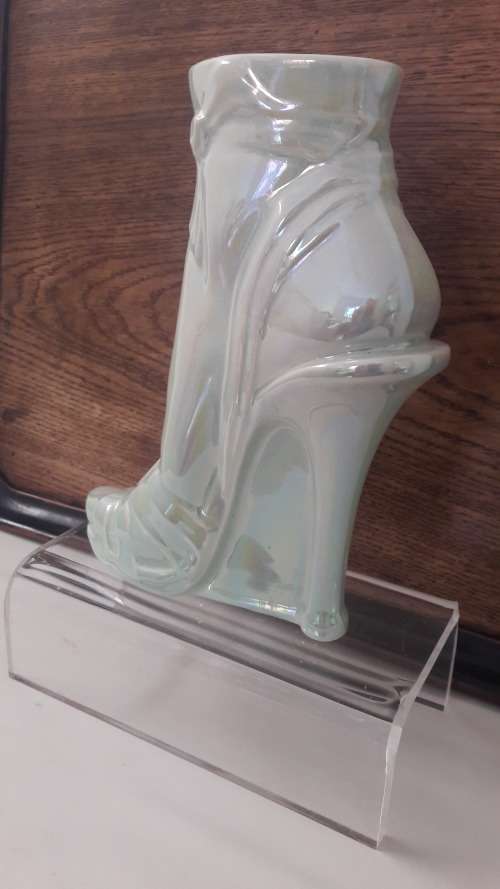 Rare and collectible British Modernist ceramic vase by Sunset Ceramics Cornwall UK 1970's