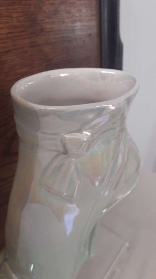 Rare and collectible British Modernist ceramic vase by Sunset Ceramics Cornwall UK 1970's