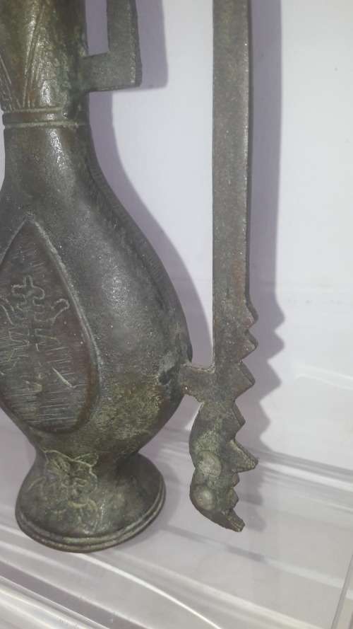 Antique Tibetan Buddhist oil pot kettle shape 19th Century