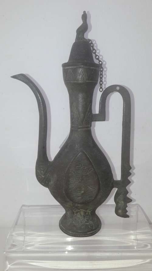 Antique Tibetan Buddhist oil pot kettle shape 19th Century