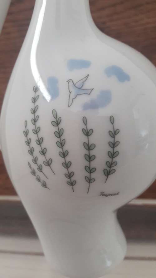 Rare Rosenthal Pregnant Louise  vase decorated with Lovers by Raymond Peynet circa 1956