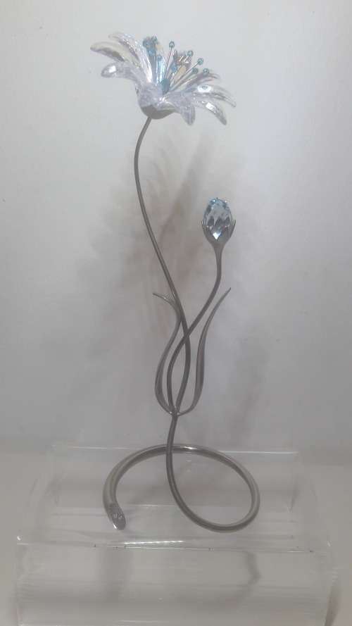 Swarovski Austria Crystal flower and bud ornament 20th Century