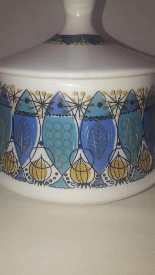 Collectible Scandinavian Figgjo Flint tureen in Clupea pattern 1960s