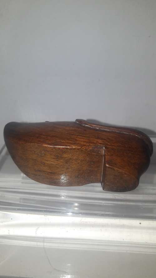 Rare WW1 Trench Art pair of wooden sabots/clogs snuff boxes prob French 1914-19