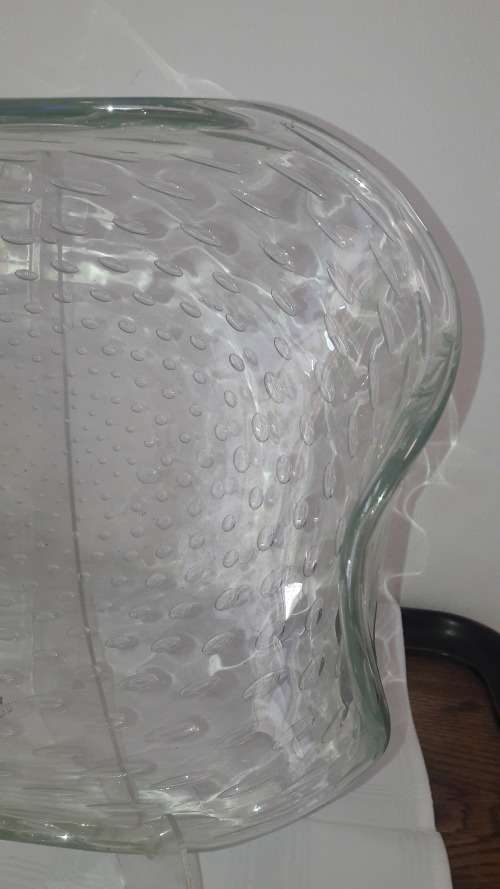 Rare Large hand blown Murano bowl MidCentury Modern attributed to Barovier