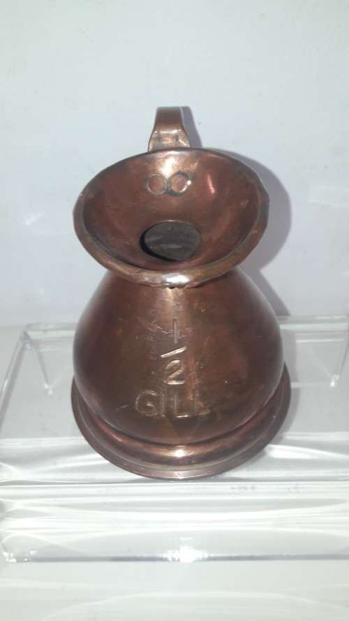 Antique 19th Century British measuring jug in copper