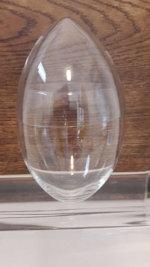 Kosta Boda Sweden Midcentury egg shaped lidded rose bowl circa 1970