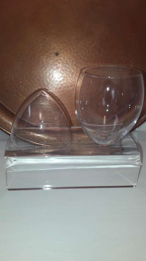 Kosta Boda Sweden Midcentury egg shaped lidded rose bowl circa 1970