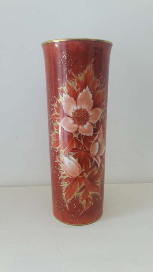 Large Midcentury Modern AK Kaiser Germany porcelain vase circa 1970s