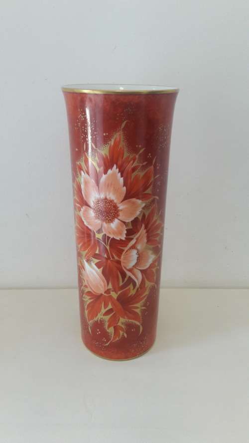 Large Midcentury Modern AK Kaiser Germany porcelain vase circa 1970s