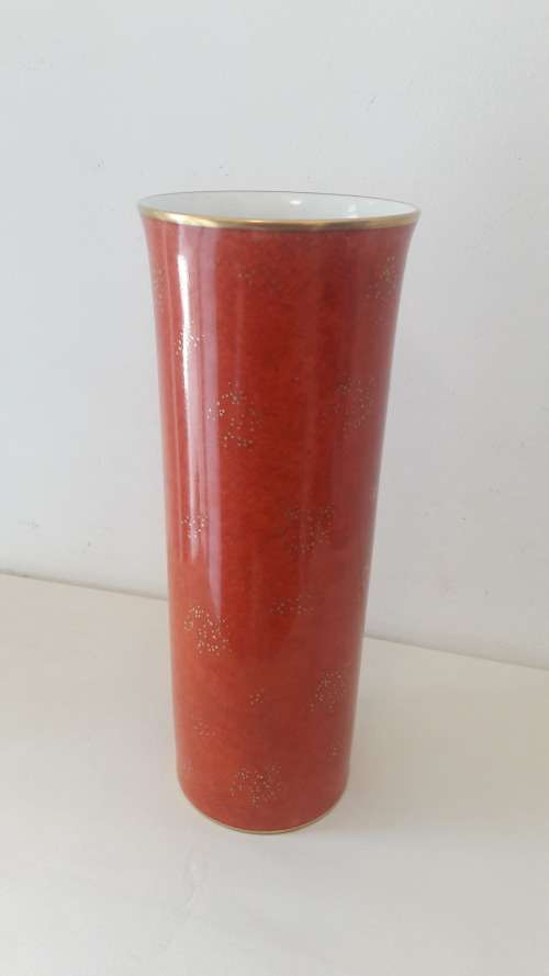 Large Midcentury Modern AK Kaiser Germany porcelain vase circa 1970s