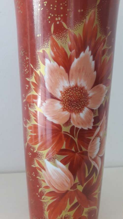 Large Midcentury Modern AK Kaiser Germany porcelain vase circa 1970s