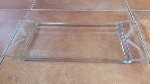 Lalique  France Art Deco  crystal tray or platter in the wheat pattern circa 1930's/40's