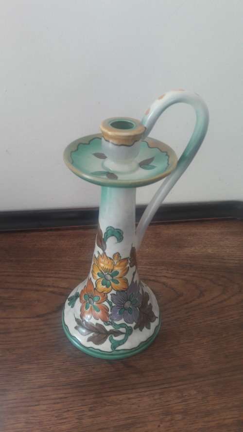 Gouda PZH large candlestick in Gloria Royal pattern 1950.