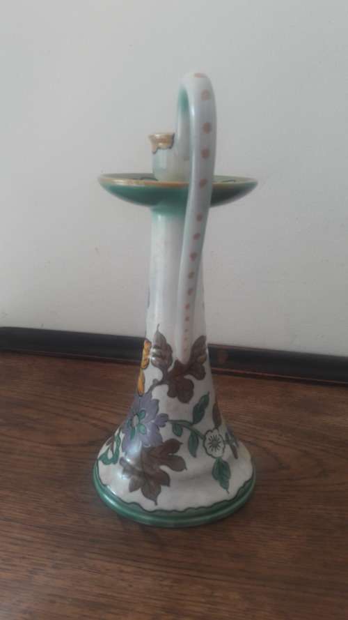 Gouda PZH large candlestick in Gloria Royal pattern 1950.