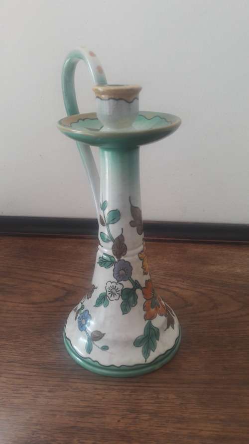 Gouda PZH large candlestick in Gloria Royal pattern 1950.