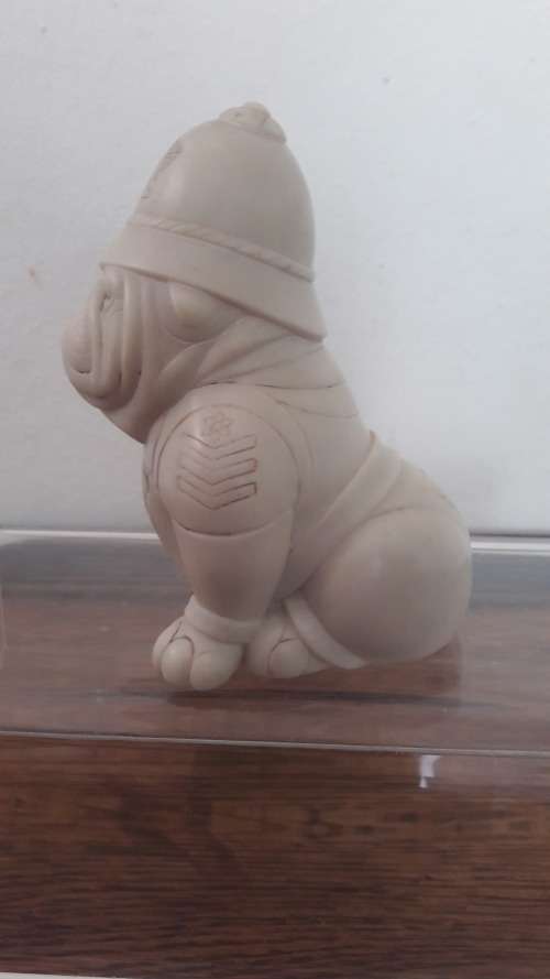 Collectible John Biccard sculpture " Bobby " Bulldog Policeman circa 1970's/80's