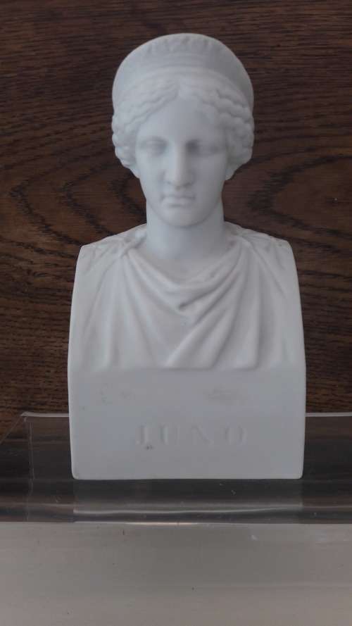 Antique Copeland parian bust of Roman goddess Juno late 19th Century