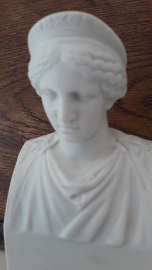 Antique Copeland parian bust of Roman goddess Juno late 19th Century