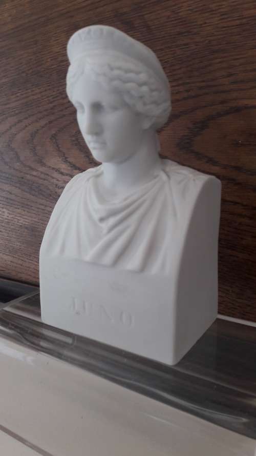 Antique Copeland parian bust of Roman goddess Juno late 19th Century