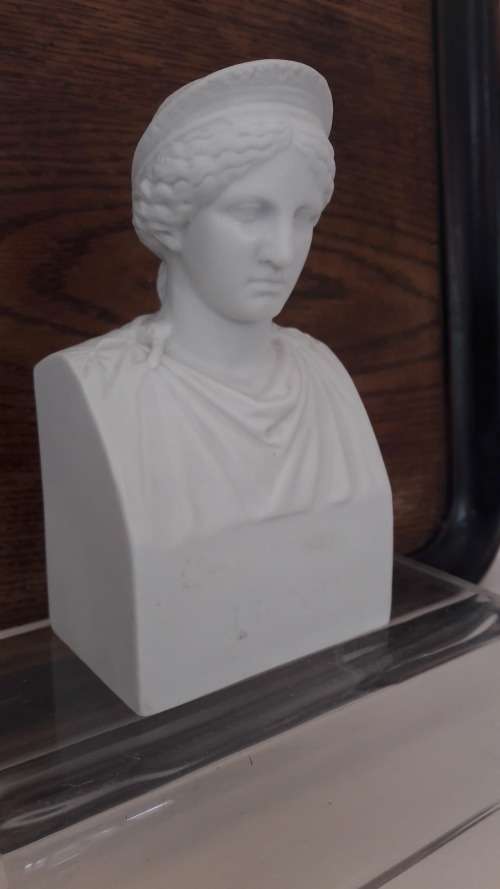 Antique Copeland parian bust of Roman goddess Juno late 19th Century