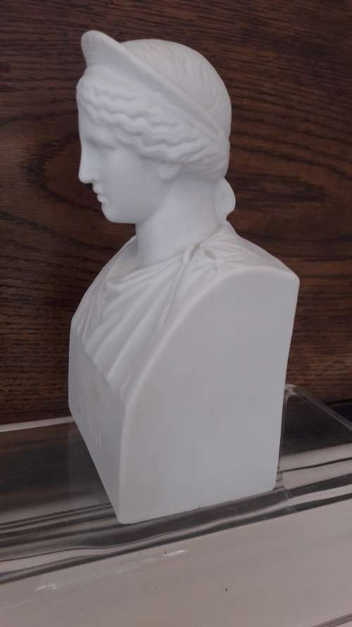 Antique Copeland parian bust of Roman goddess Juno late 19th Century