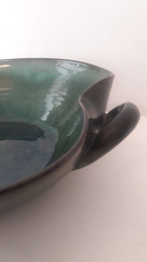 Large Collectible South African Rand Ceramics bowl rare freeform shape circa 1950's