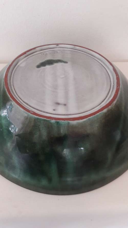 Large Collectible South African Rand Ceramics bowl rare freeform shape circa 1950's