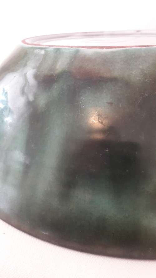 Large Collectible South African Rand Ceramics bowl rare freeform shape circa 1950's