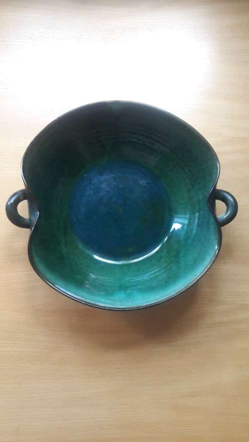 Large Collectible South African Rand Ceramics bowl rare freeform shape circa 1950's