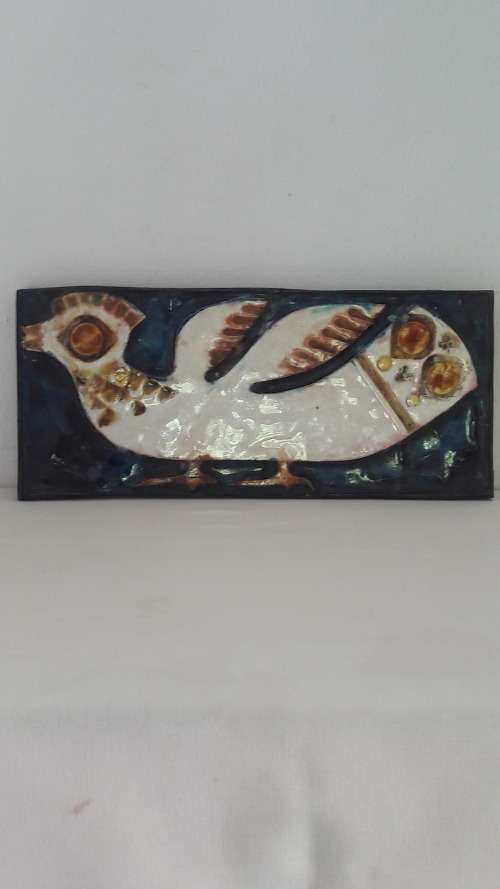Collectible Midcentury modern ceramic tile by Federico Fabbrini  Italy 1950's