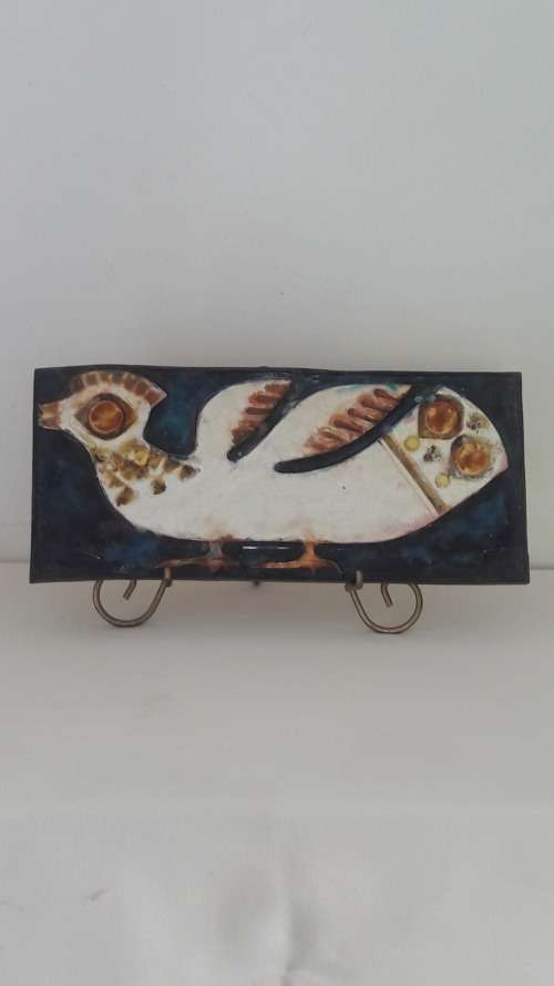 Collectible Midcentury modern ceramic tile by Federico Fabbrini  Italy 1950's