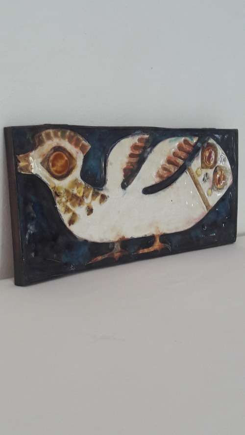 Collectible Midcentury modern ceramic tile by Federico Fabbrini  Italy 1950's