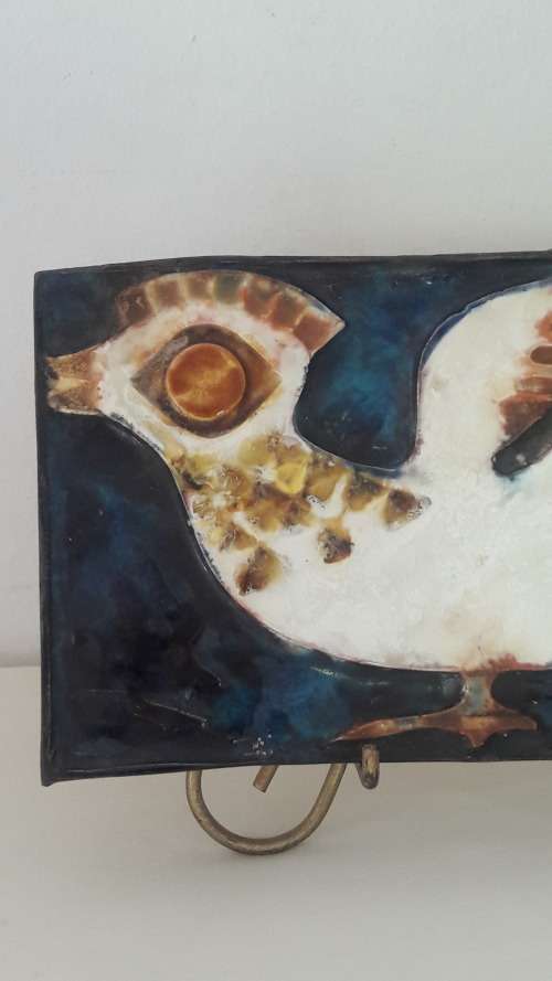 Collectible Midcentury modern ceramic tile by Federico Fabbrini  Italy 1950's