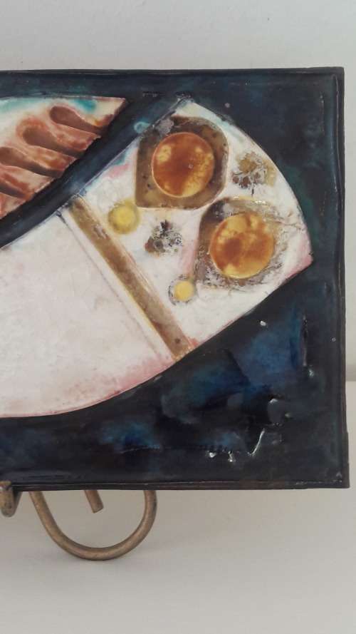 Collectible Midcentury modern ceramic tile by Federico Fabbrini  Italy 1950's