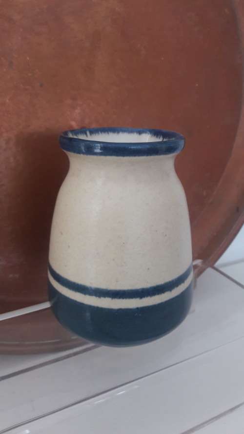 Collectible Midcentury modern Lapid Israeli stoneware vase circa 1960's