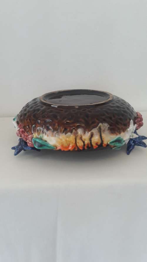 Collectible Midcentury Modern large German majolica bowl circa 1950`s