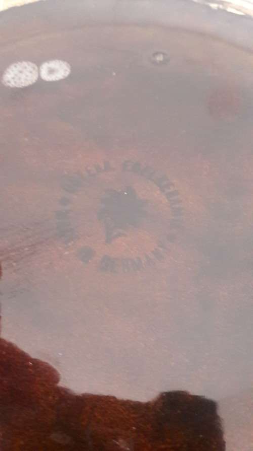 Collectible Midcentury Modern large German majolica bowl circa 1950`s