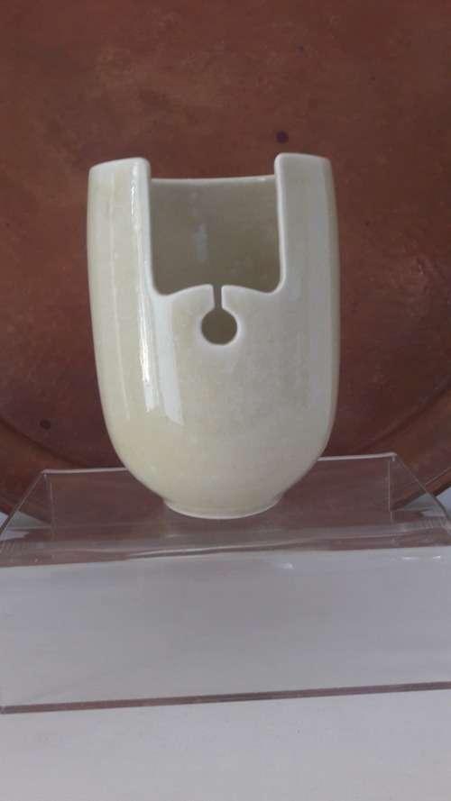 Porcelain beaker vase by acclaimed  South African art potter Barbara Erni