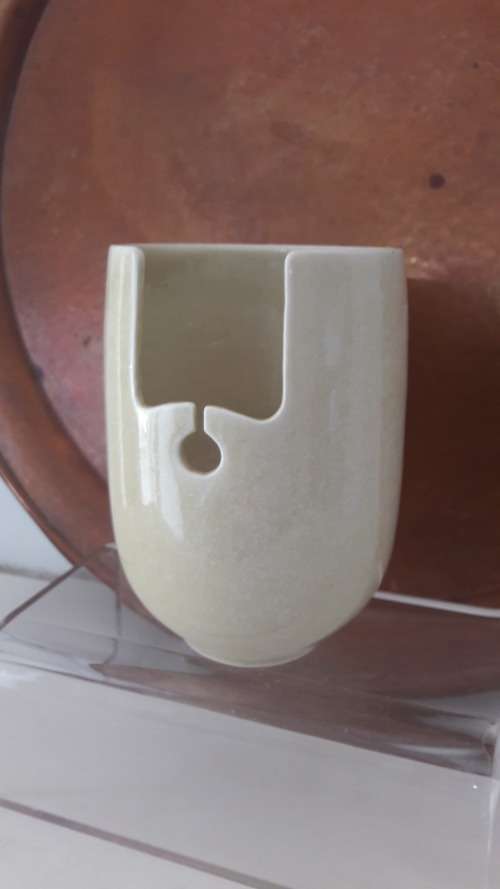 Porcelain beaker vase by acclaimed  South African art potter Barbara Erni