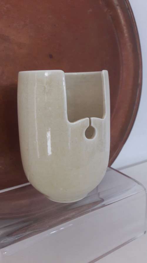 Porcelain beaker vase by acclaimed  South African art potter Barbara Erni