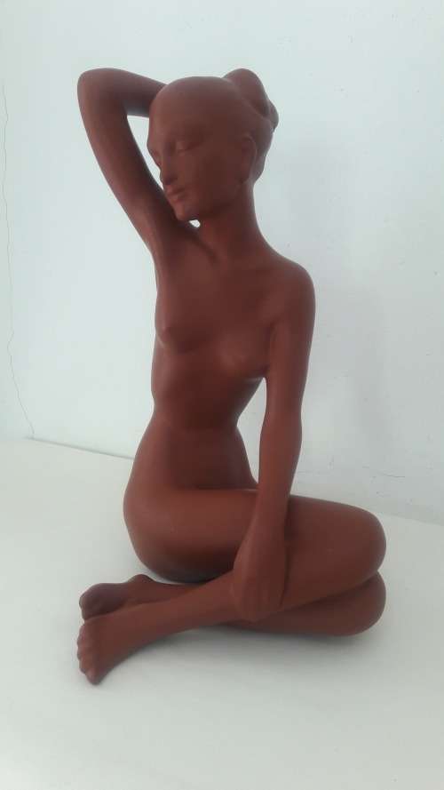 Large Austrian ceramic female nude Gmundner Keramik circa 1940`s/50`s 32cm high